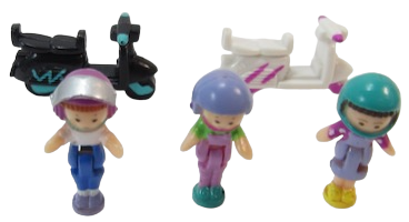 1994 - Polly Pocket Scooter Fun - Out 'n About- Bluebird Toys